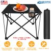 Foldable Camping Table Portable Lightweight Travel Desk with Cup Holder & Carrying Bag