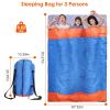 3 People Sleeping Bag for Adult Kids Lightweight Water Resistant Camping Cotton Liner Cold Warm Weather Indoor Outdoor Use 3 Season with Sack