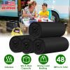 4 Rolls Black Garbage Bags 5.3 Gallons Unscented Disposable Portable Leak Resistant Trash Can Liners for Bathroom Office Kitchen Bedroom Camping