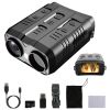 Night Vision Goggles 4K Full-Color Binoculars 10X Zoom with 2624ft Viewing Range 3\'\' Screen 64G MMC Card WIFI APP Control Save Photo and Video