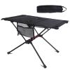 Portable Foldable Camping hiking / Beach Table Aluminum Alloy Frame with 2 Cup Holders 2 Side Pockets & Carry Bag