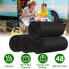 4 Rolls Black Garbage Bags 5.3 Gallons Unscented Disposable Portable Leak Resistant Trash Can Liners for Bathroom Office Kitchen Bedroom Camping