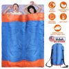 2 People Sleeping Bag for Adult Kids Lightweight Water Resistant Camping Cotton Liner Cold Warm Weather Indoor Outdoor Use 3 Season with Sack