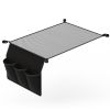 Hanging Storage Net for 35.43x23.62 Under Table Folding Net Bag Tear-Resistant with 3 Side Pockets 4 Corner Clips for Camping / Outdoor Hiking Fishing