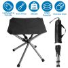 Foldable Retractable Portable Chair Easy Setup Lightweight Backpacking Stool Carry Bag Fishing Camping Hiking BBQ