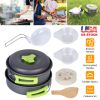 9Pcs Camping Cooking Ware Set Camping Stove Cookware Kit Aluminum Pot Pans Set for Hiking Outdoor