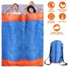 2 People Sleeping Bag for Adult Kids Lightweight Water Resistant Camping Cotton Liner Cold Warm Weather Indoor Outdoor Use 3 Season with Sack