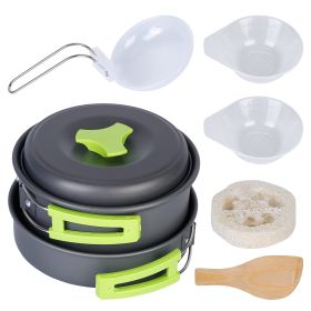 9Pcs Camping Cooking Ware Set Camping Stove Cookware Kit Aluminum Pot Pans Set for Hiking Outdoor