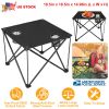 Foldable Camping Table Portable Lightweight Travel Desk with Cup Holder & Carrying Bag