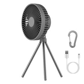 Portable Rechargeable Battery Powered Foldable Outdoor Camping Fan Tripod for Tent with Hanging Hook Carabiner Personal Desk Fan with 3 Speed Setting