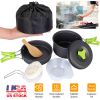 9Pcs Camping Cooking Ware Set Camping Stove Cookware Kit Aluminum Pot Pans Set for Hiking Outdoor