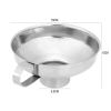 Stainless Steel Wide Mouth Canning Funnel Hopper Filter Leak Wide-Mouth Can for Oil Wine Outdoor Kitchen Cooking Tools