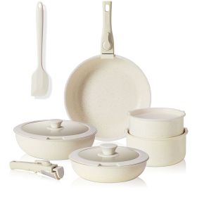 Camping Kitchen 12 POTS and pans set, non-stick cookware set