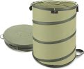 45 Gallon Hard Bottom Collapsible Garden Bag, Trash Can for Collecting Weeds or Leaf or Party and Yard Waste