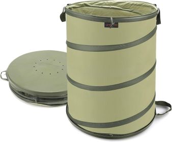 45 Gallon Hard Bottom Collapsible Garden Bag, Trash Can for Collecting Weeds or Leaf or Party and Yard Waste