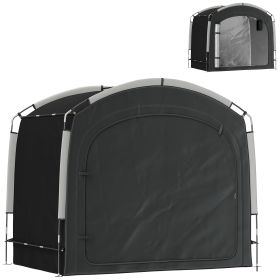 Black, Bike Storage Shed Tent, Portable and Waterproof with 210D Oxford Fabric and Carry Bag for 3-4 Bicycles,