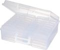 4" x 6" Photo Organizers and Photo Storage Box with Handle, 16 Inner Photo Cases, Portable Picture Organizers Photo Storage Containers (Clear)