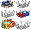 Outdoor Kitchen Organizer, 6 Pack Wire Baskets for Pantry Organization and Storage,