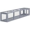 Dark gray Wooden Cat Run with Weather Protection, Connecting Inside and Outside, 79"L x 15"W x 15"H,
