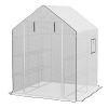 White 01-0472 Replacement Cover, 55" x 56.25" x 74.75" Walk-in Greenhouse Cover Reinforced Anti-Tear PE Hot House Cover,