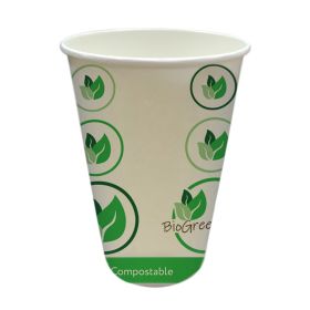 16 oz Compostable Hot Paper Cup, Outdoor Camping Double Wall Printed, 500 CT