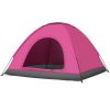 Pink Dome Camping Tent for 3-4 People