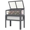 Mini Elevated Raised Garden Planter box/ Bed with Flip-Up Greenhouse, with Legs and Bed Liner for Flowers, Vegetables