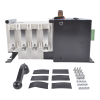 Black & White Industrial Automatic Transfer Switch 4P 100A 110V or 220V Plastic Copper Steel
