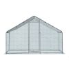 Large Metal 6.5 x 10 ft Walk-in Chicken Poultry Cage Hen Run House Coop with Waterproof Cover