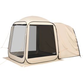 Pop Up Portable Screened in Tailgate Canopy SUV / Car Tent, 6 x 6 ft, 4-6 Person with Carry Bag, Netting Sides, for Outdoor Camping, Garden