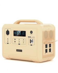 Outdoor Portable Power Station, 960Wh LiFePO4 Battery Backup, 1.5H Fully Charged, 1200W (2400W Peak) Solar Generator with 4 AC Outlets for UPS/LED,