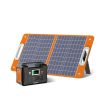Solar 200W Portable Generator Power Station, FlashFish 40800mAh with 110V AC Outlet/2 DC Ports/3 USB Ports, USB-C/QC3.0 for electronics