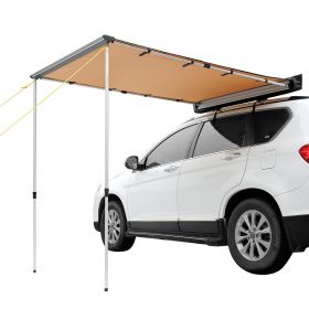 VEVOR Car Side Awning, Large 4.6'x6.6' Shade Coverage Vehicle Awning, PU3000mm UV50+ Retractable with Waterproof Storage Bag