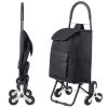 36L Folding Outdoor Terrain, Stair Climbing Shopping, Grocery, Trolley, Laundry Handcart with 6 Wheels & Oxford Cloth Bag