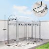 Clear Walk-in Tunnel, Hoop House Greenhouse with 8 Roll-Up Doors, 10' x 3' x 6.5',