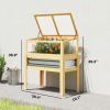 Elevated Raised Garden Planter Box Bed with Mini Greenhouse, Legs and Bed Liner for Flowers, Vegetables