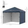 Navy 10' x 10' Pop Up Canopy with Sidewalls, Weight Bags and Carry Bag, Height Adjustable Tent for Parties,Outdoor