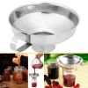 Stainless Steel Wide Mouth Canning Funnel Hopper Filter Leak Wide-Mouth Can for Oil Wine Outdoor Kitchen Cooking Tools