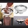 Stainless Steel Wide Mouth Canning Funnel Hopper Filter Leak Wide-Mouth Can for Oil Wine Outdoor Kitchen Cooking Tools