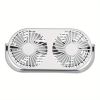 1pc USB Desk, 3 Speeds Portable Personal Desktop Table, Double Head And Double Leaf Fan For Camping, Indoor; Bedroom And Home Office Use