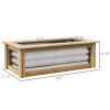 Raised Garden Bed, Planter Box, Metal and Wood Combined, for Growing Flowers, Herbs and Vegetables