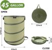 45 Gallon Hard Bottom Collapsible Garden Bag, Trash Can for Collecting Weeds or Leaf or Party and Yard Waste