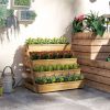 4 Tier Vertical Raised Garden Bed with Drainage Holes, Outdoor Planter Box for Herbs, Vegetables, and Flowers