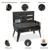 Portable 16.7x10x17.7in Charcoal Grill Foldable BBQ Suitcase Grill Shelf For Outdoor Camping Picnics Garden Grilling