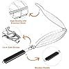 Heavy Duty Stainless Steel Fish Grilling Basket with Removable Wooden Handle & Bonus Basting Brush