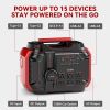 GOFORT Portable Solar Power Station 540Wh/500W(Peak 1000W) 6 x AC 110V Outlets PD 60W, CPAP Battery, Camping, Power Outage Supplies Emergency