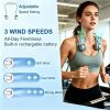 Super Quite, Wearable, Personal, Portable Bladeless Neck Fans, 3 Speeds, Upgraded Cooling System, USB Rechargeable w/2000mAh Battery,