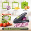 Professional 12-in-1 Multifunctional Food, Vegetable, Onion Chopper with 7 Blades, with Container for Storage