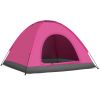Pink Dome Camping Tent for 3-4 People