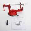 Hand-cranking 3-in-1 Stainless Steel Hand-cranking Apple Peeler Slicer Peeler Red